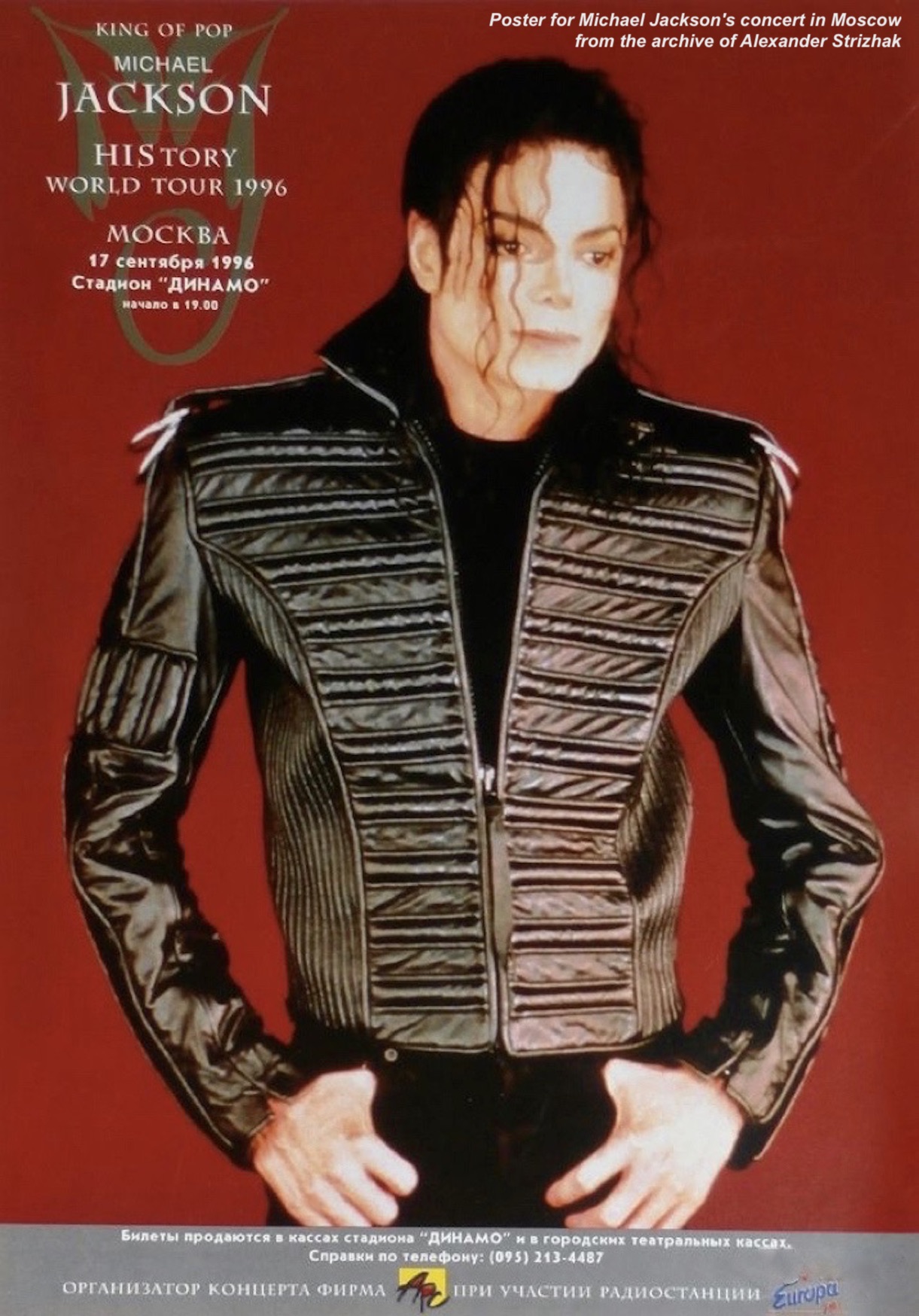 Michael Jackson History World Tour Leather Jacket. - Bukowskis